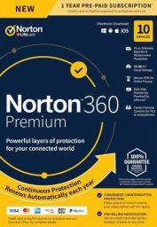 Norton 360 Premium (EU) (2023) 10 Devices 1 Year + 75 GB Cloud Storage - Digital Code