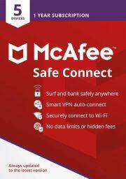 McAfee Safe VPN Premium (PC) 5 Devices 1 Year - Digital Code