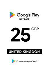 Google Play £25 GBP Gift Card (UK) - Digital Code