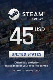 Steam Wallet $45 USD Gift Card (US) - Digital Code