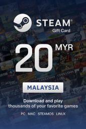 Steam Wallet 20 MYR Gift Card (MY) - Digital Code