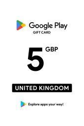 Google Play £5 GBP Gift Card (UK) - Digital Code