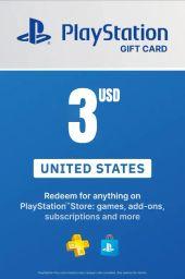 PlayStation Network Card 3 USD (US) PSN Key United States