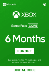 Xbox Game Pass Core 6 Months (EU) - Xbox Live - Digital Code