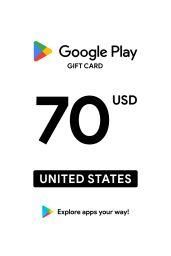 Google Play $70 USD Gift Card (US) - Digital Code