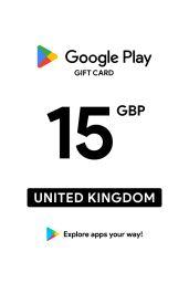 Google Play £15 GBP Gift Card (UK) - Digital Code