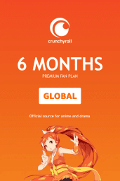 Crunchyroll Premium Fan Plan 6 Months Subscription - Digital Code
