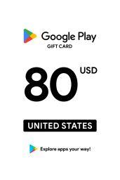 Google Play $80 USD Gift Card (US) - Digital Code