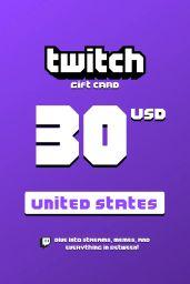 Twitch $30 USD Gift Card (US) - Digital Code