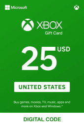 Xbox $25 USD Gift Card (US) - Digital Code