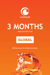 Crunchyroll Premium Fan Plan 3 Months Subscription - Digital Code