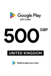Google Play £500 GBP Gift Card (UK) - Digital Code