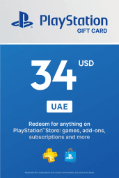 PlayStation Network Card 34 USD (UAE) PSN Key United Arab Emirates