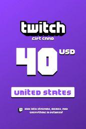Twitch $40 USD Gift Card (US) - Digital Code