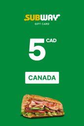 Subway $5 CAD Gift Card (CA) - Digital Code