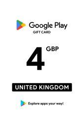 Google Play £4 GBP Gift Card (UK) - Digital Code