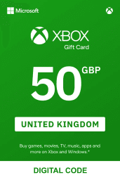 Xbox £50 GBP Gift Card (UK) - Digital Code