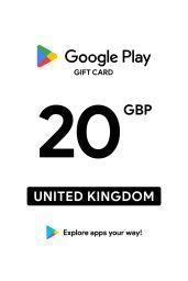 Google Play £20 GBP Gift Card (UK) - Digital Code