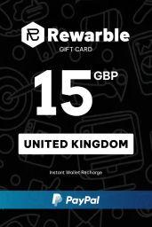 Rewarble Paypal £15 GBP Gift Card (UK) - Rewarble - Digital Code