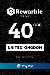 Rewarble Paypal £40 GBP Gift Card (UK) - Rewarble - Digital Code
