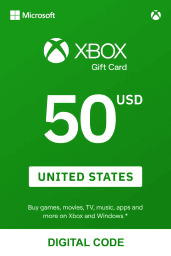 Xbox $50 USD Gift Card (US) - Digital Code