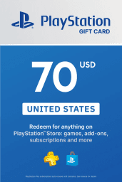 PlayStation Store $70 USD Gift Card (US) - Digital Code