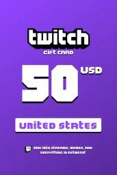 Twitch $50 USD Gift Card (US) - Digital Code