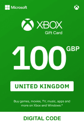 Xbox £100 GBP Gift Card (UK) - Digital Code