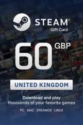 Steam Wallet £60 GBP Gift Card (UK) - Digital Code