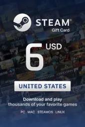 Steam Wallet $6 USD Gift Card (US) - Digital Code