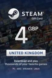 Steam Wallet £4 GBP Gift Card (UK) - Digital Code