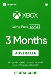 Product Image - Xbox Game Pass Core 3 Months (AU) - Xbox Live - Digital Code