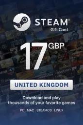 Steam Wallet £17 GBP Gift Card (UK) - Digital Code
