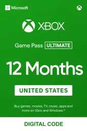 Product Image - Xbox Game Pass Ultimate 12 Months (US) - Xbox Live - Digital Code