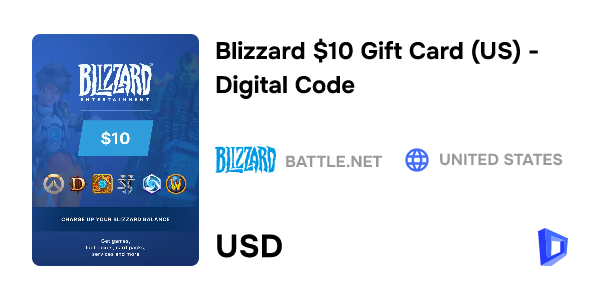 Blizzard Gift Cards (US) - ScratchMonkeys