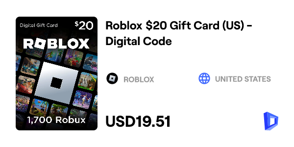  Roblox Digital Gift Code for 1,700 Robux [Redeem