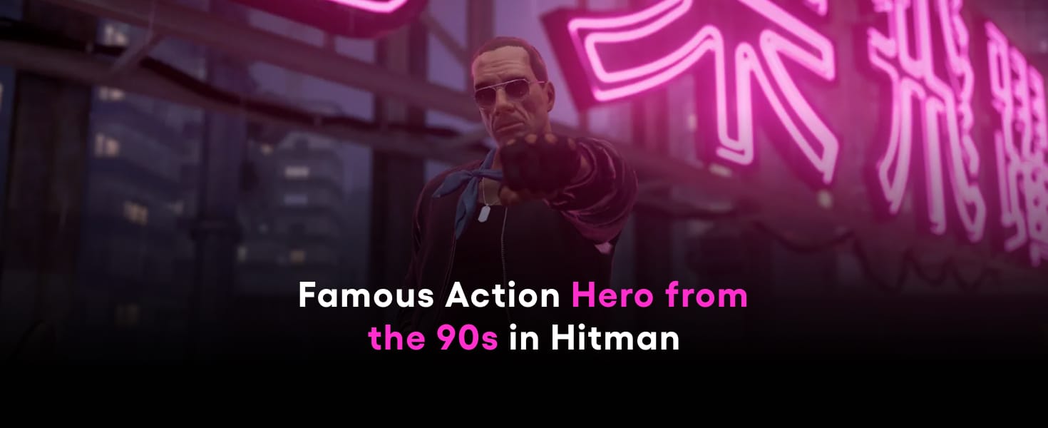 Famous Action hero from the 90s in Hitman World of Assassination Cover Image
