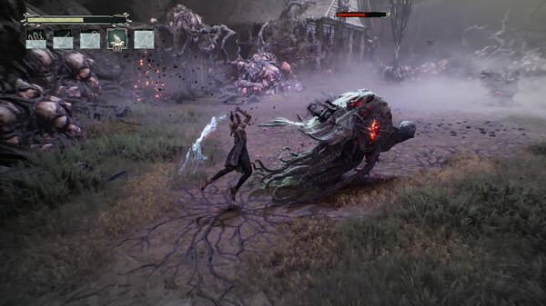Hazel engages in combat with an enemy in a video game setting, showcasing action and strategy.