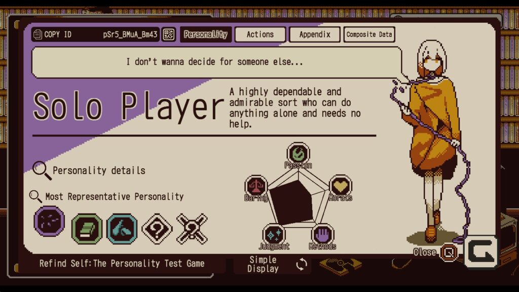 Refind Self Solo Player Personality Type