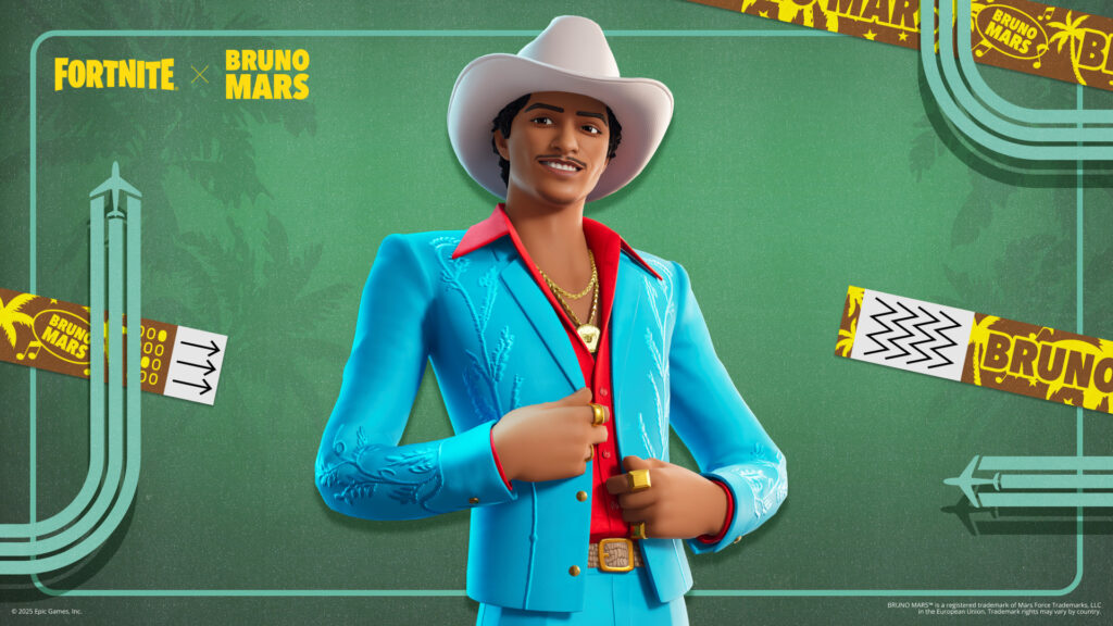 Fortnite Festival Season 9 Music Pass bruno mars outfit