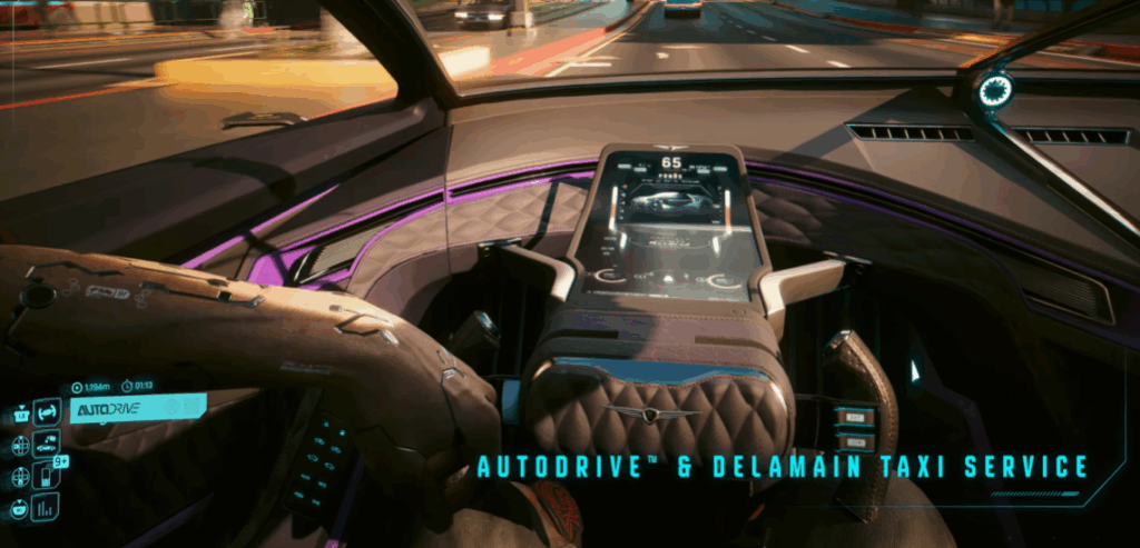 auto driving in cyberpunk