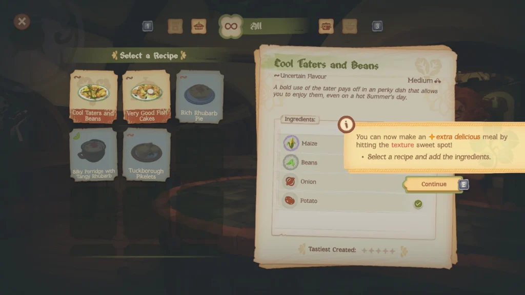 Tales of The Shire Cooking Guide