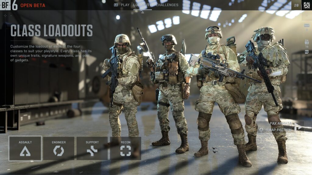 Battleifled 6 Class System 
