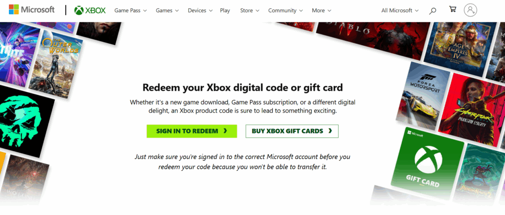 Microsoft website login