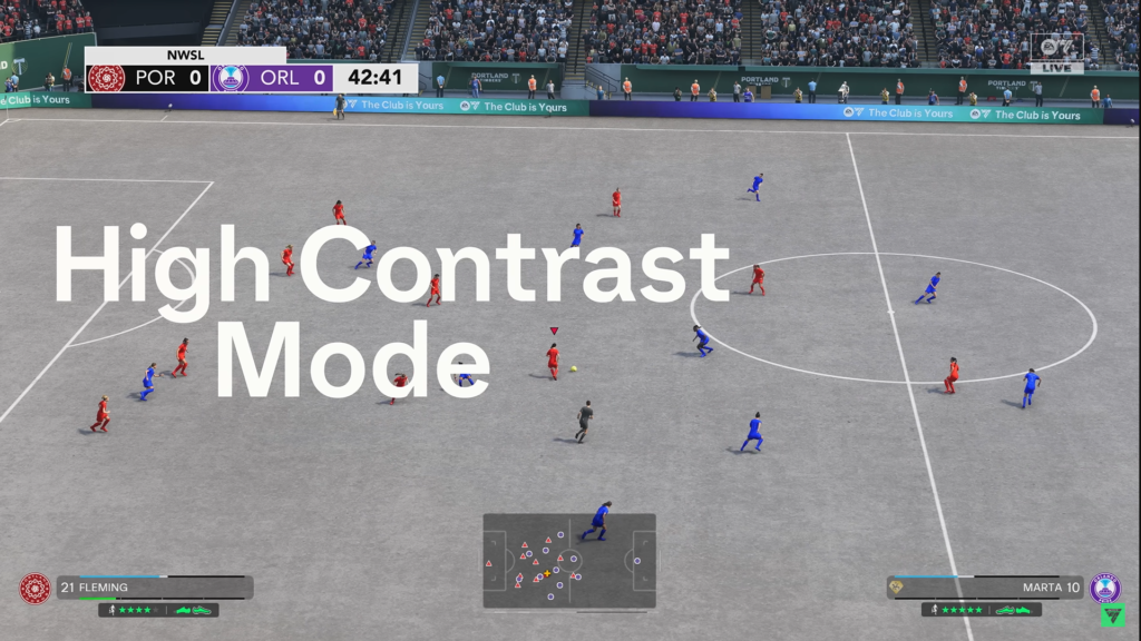 EA FC 26 vs EA FC 25 high contrast mode
