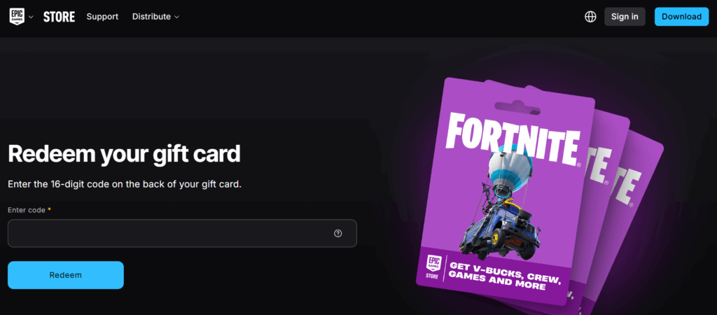 How to Redeem Fortnite Gift Card Online