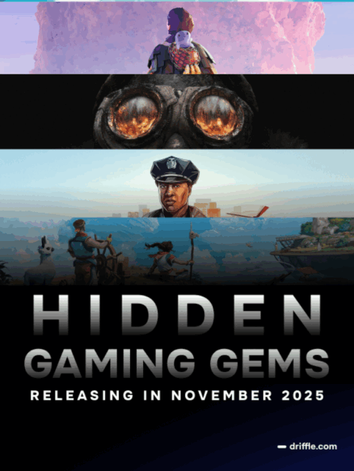 Collage of new and underrated games releasing in November 2025.