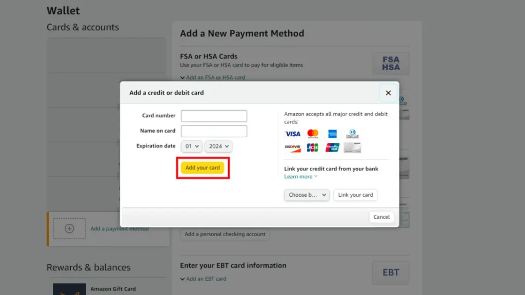 How to Add Visa Gift Card to Amazon