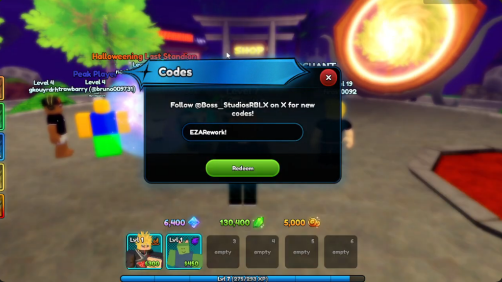 Anime Last Stand codes