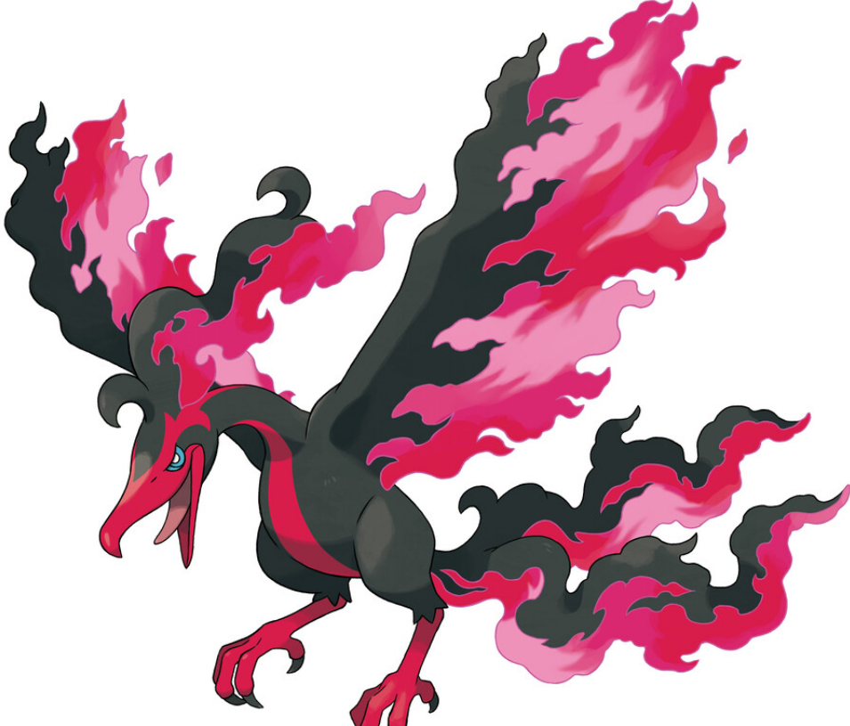 Galarian Moltres dark-type pokemon